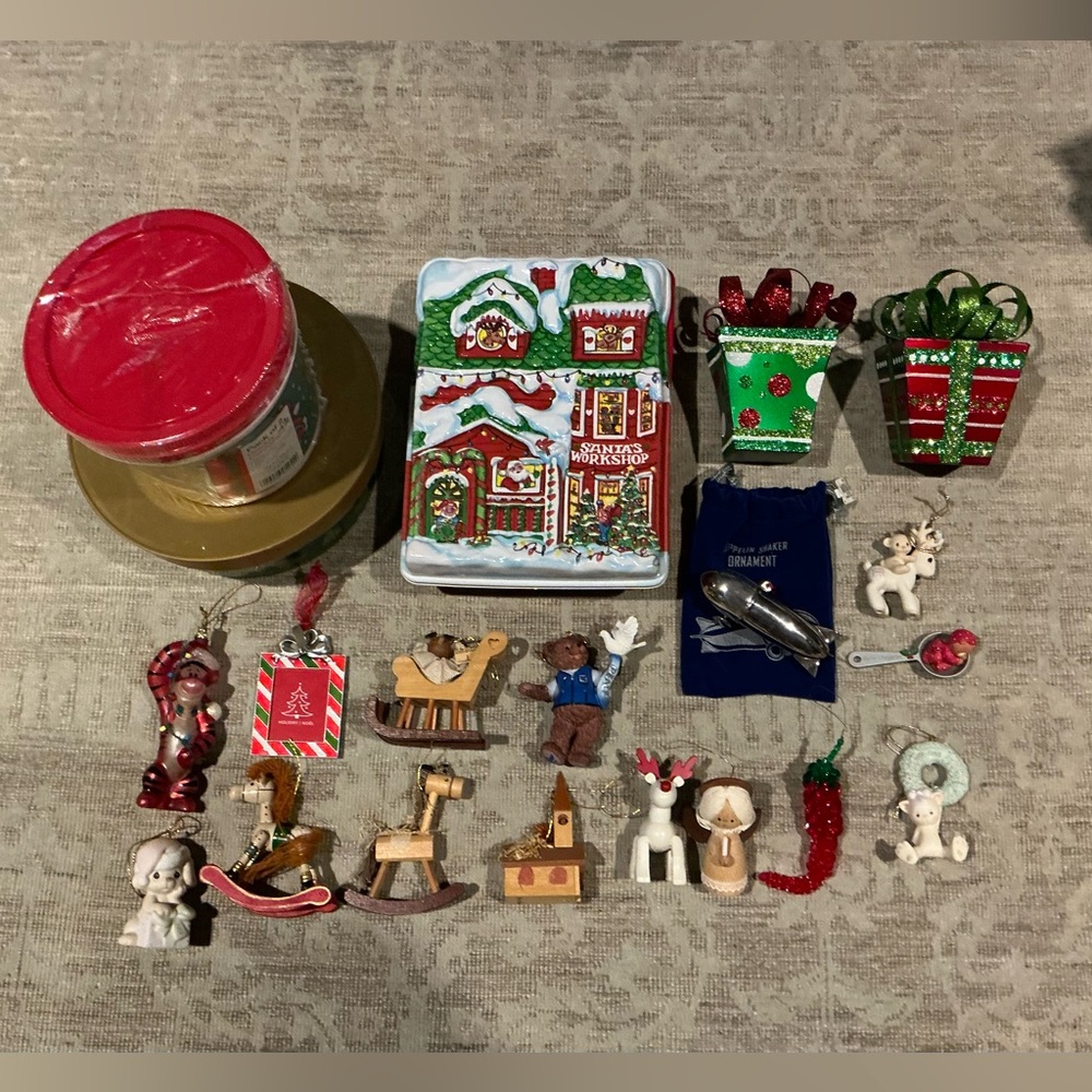 Christmas Ornaments and Storage Containers